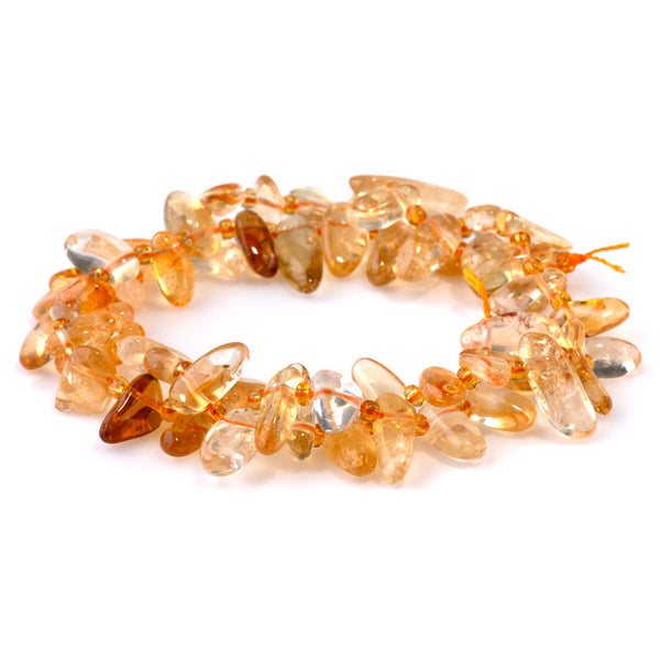 Citrine 6x12-10x20mm Free Form Dancing Drops AA Grade - 15-16 Inch