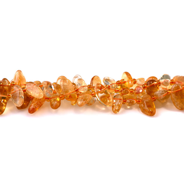 Citrine 6x12-10x20mm Free Form Dancing Drops AA Grade - 15-16 Inch