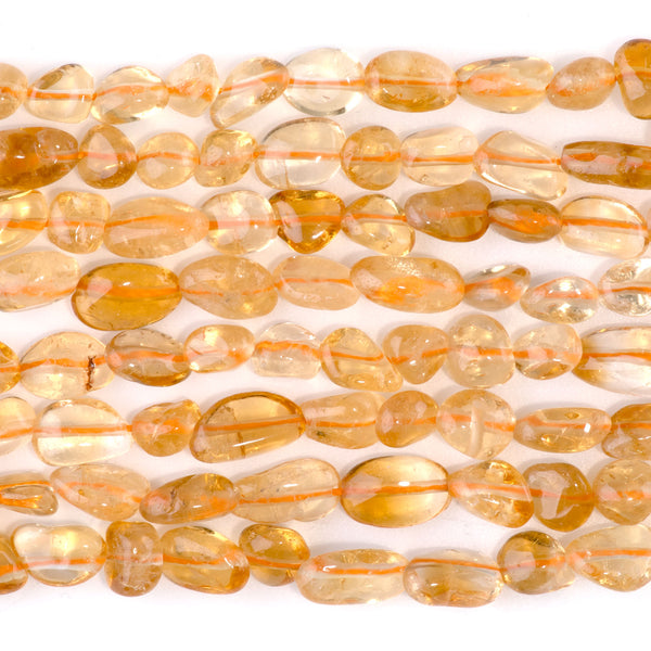 Citrine 7x9-8x10mm Pebble A Grade - 15-16-Inch