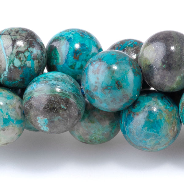 Peruvian Chrysocolla 10mm Round - 15-16 Inch