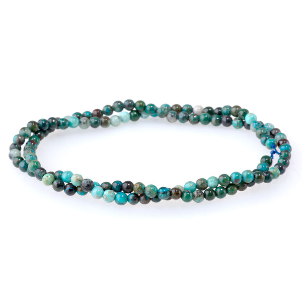 Peruvian Chrysocolla 4mm Round - 15-16 Inch