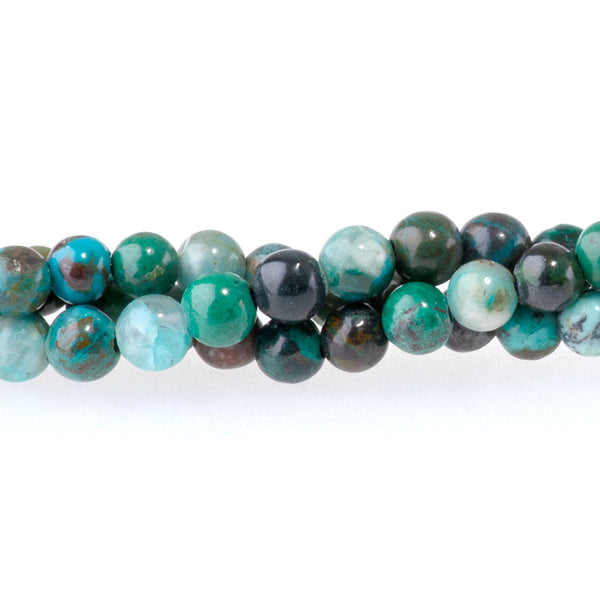 Peruvian Chrysocolla 4mm Round - 15-16 Inch