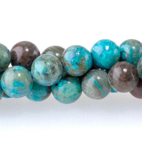 Peruvian Chrysocolla 6mm Round - 15-16 Inch