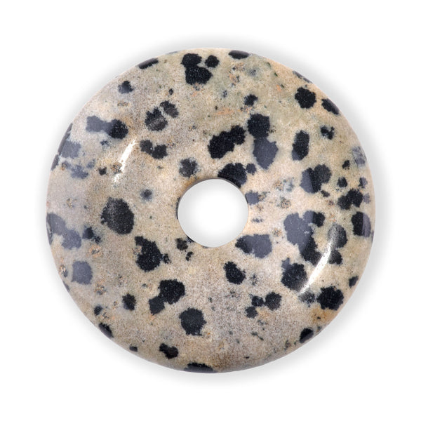 Dalmation Jasper 40mm Donut Pendant