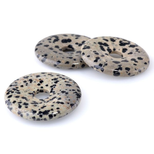 Dalmation Jasper 40mm Donut Pendant