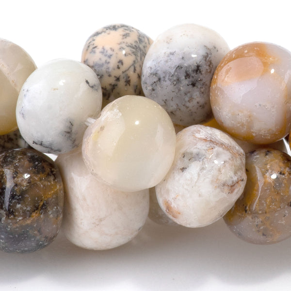 Dendritic Opal 9-10mm Irregular Rondelle - 15-16 Inch