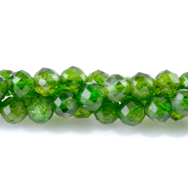 Diopside 4mm Faceted Round AAA Grade - 15-16 Inch