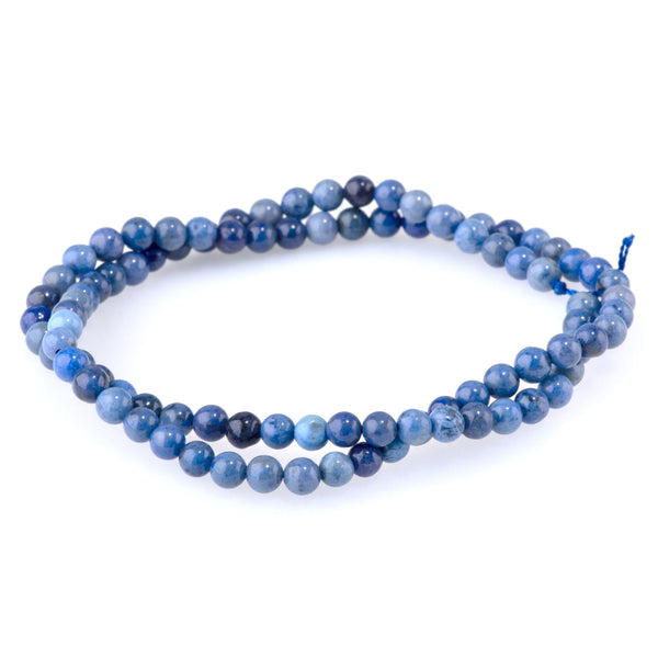 Dumortierite 4mm Round AAA Grade - 15-16 Inch