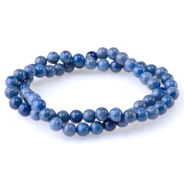 Dumortierite 6mm Round AAA Grade - 15-16 Inch