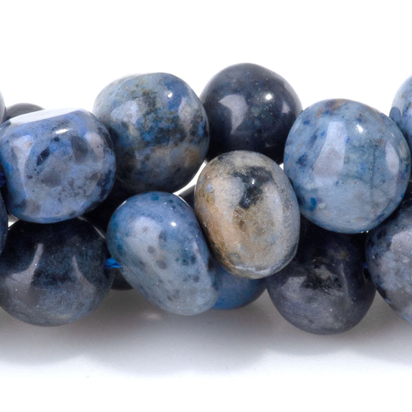 Dumortierite 8x10-9x13mm Side Drilled Pebble - 15-16 Inch