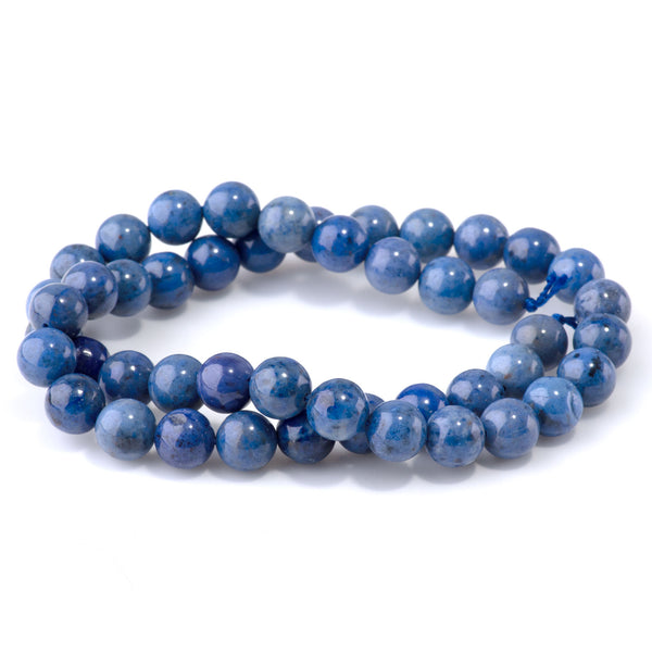 Dumortierite 8mm Round AAA Grade - 15-16 Inch