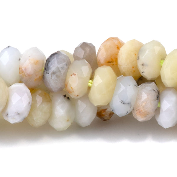 Dendritic Opal 3x6mm Faceted Rondelle - 15-16 Inch