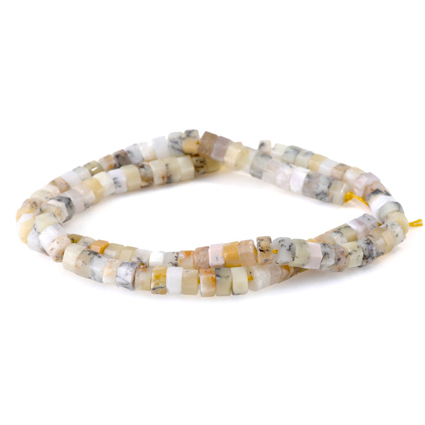 Dendritic Opal 6mm Hexagon - 15-16 Inch