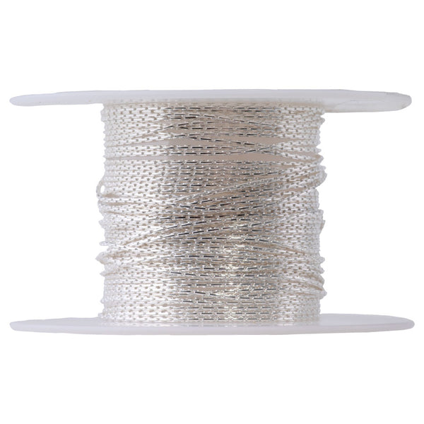 0.7mm Beading Chain in Silver Plated Brass - 15 Foot Spool