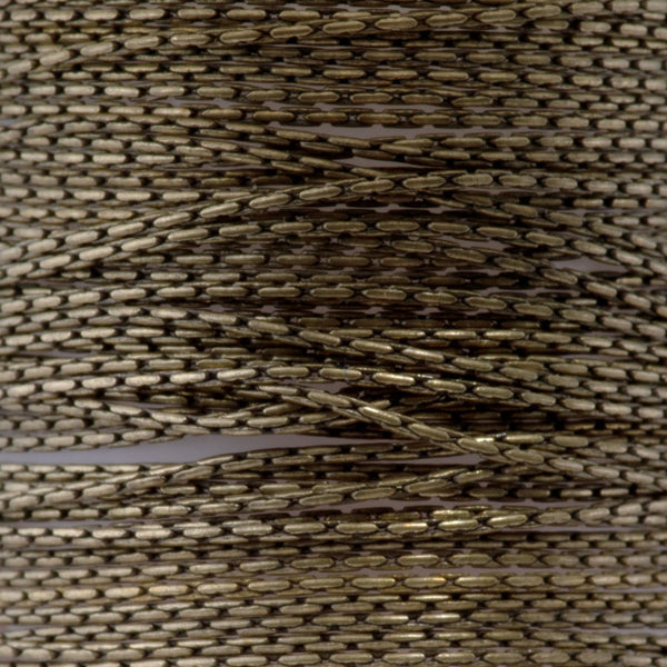 0.7mm Beading Chain in Antique Brass Plated Brass - 15 Foot Spool