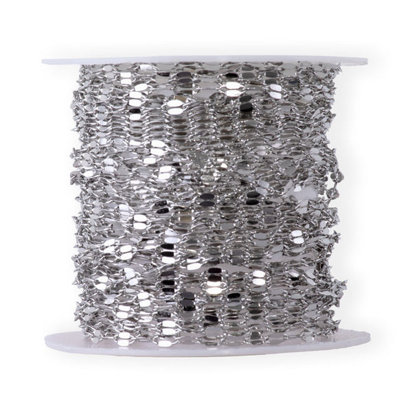 4x2.5mm Flat Link Stainless Steel Soldered Link Chain - 5 Meter Spool