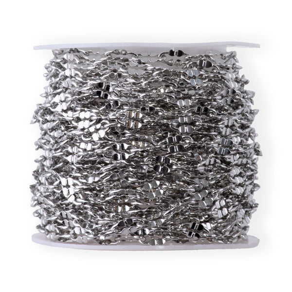 7x4mm Crimp Cut Stainless Steel Soldered Link Chain - 5 Meter Spool