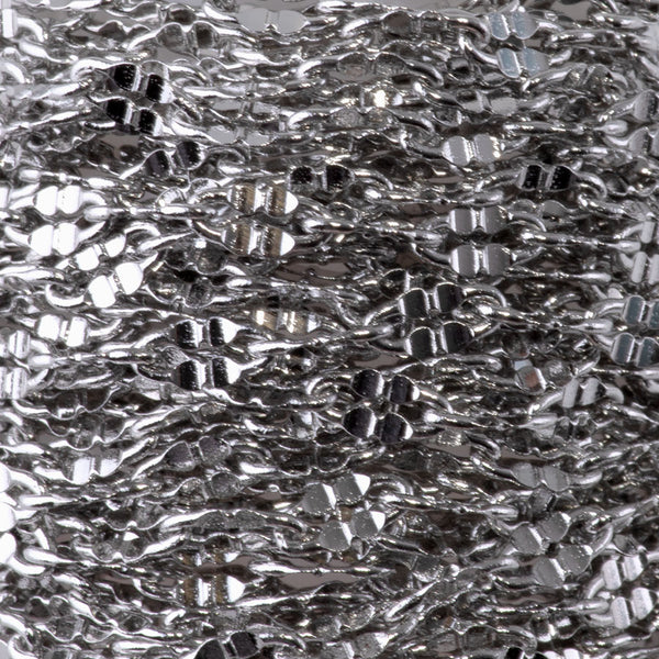 7x4mm Crimp Cut Stainless Steel Soldered Link Chain - 5 Meter Spool