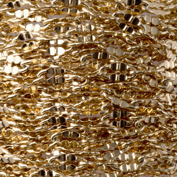 7x4mm Crimp Cut Gold Plated Stainless Steel Soldered Link Chain - 5 Meter Spool