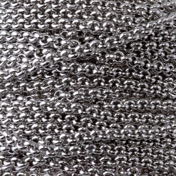 2.5mm Rolo Stainless Steel Soldered Link Chain - 5 Meter Spool