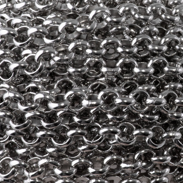 5mm Rolo Stainless Steel Soldered Link Chain - 5 Meter Spool