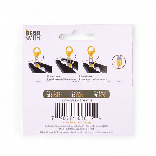 Crimp Tube Assortment Pack - 475 pcs - Silver Plated
