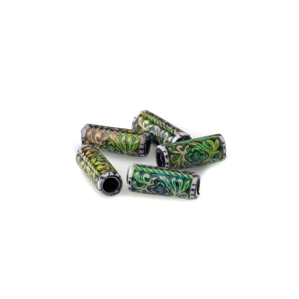 Mood Beads 6x16mm Secret Garden - 5 Beads
