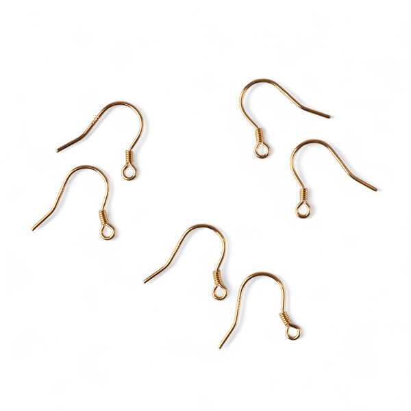 Coiled French Earring Wires - Gold Filled - 3 Pairs