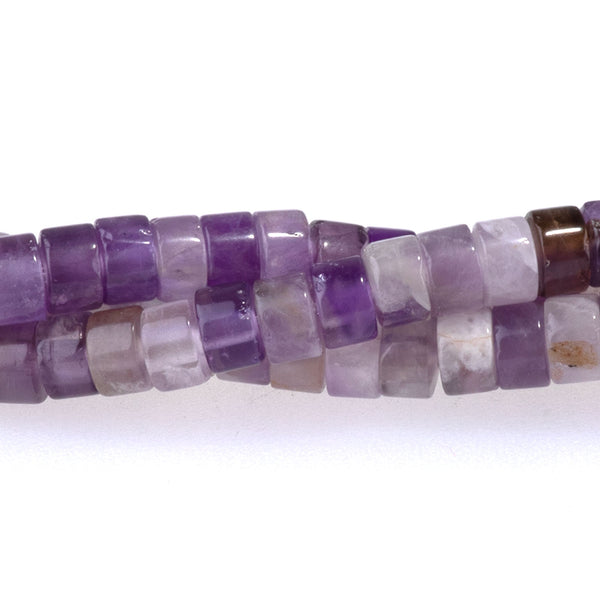 Dog Teeth Amethyst 2x4mm Heishi - 15-16 Inch