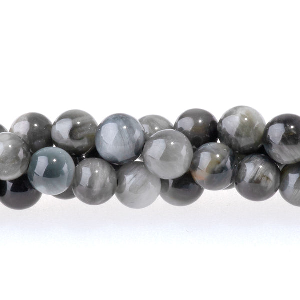 Eagle Eye Stone 4mm Round - 15-16 Inch