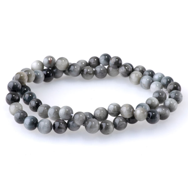 Eagle Eye Stone 6mm Round - 15-16 Inch