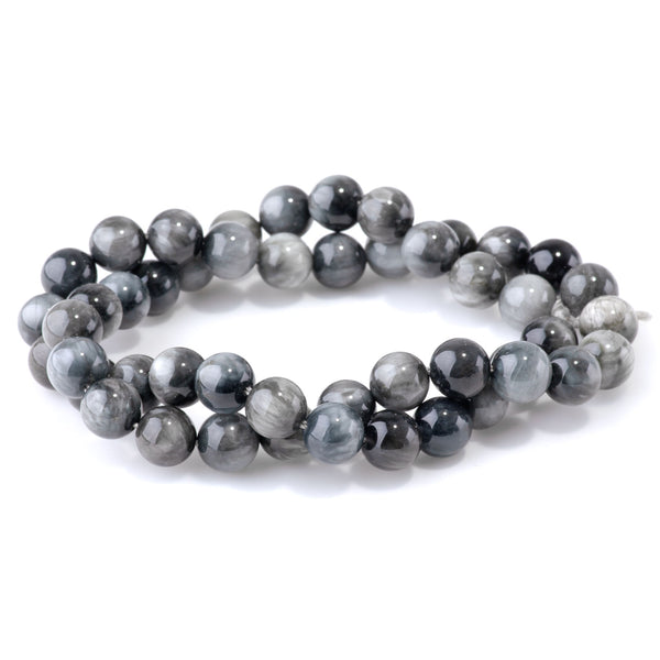Eagle Eye Stone 8mm Round - 15-16 Inch