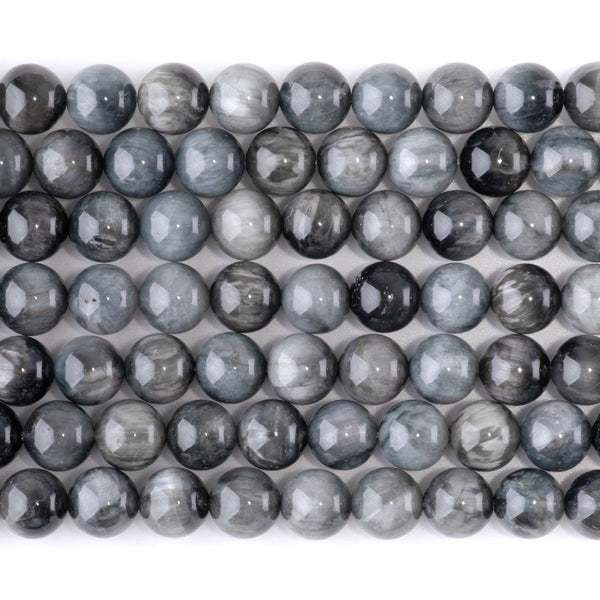 Eagle Eye Stone 8mm Round - 15-16 Inch
