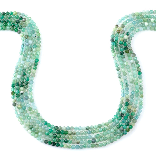 Emerald 3mm Banded Faceted Round - 15-16 Inch