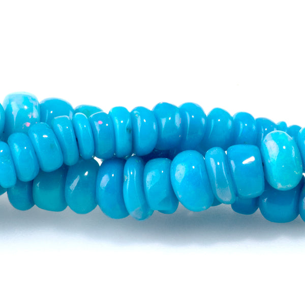 Ethiopian Opal 1-5mm (Dyed) Sky Blue Graduated Rondelle - 18 Inch