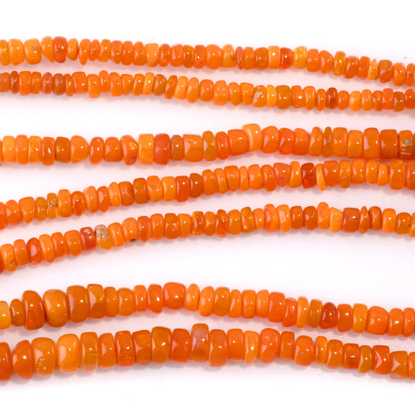 Ethiopian Opal 1-6mm (Dyed) Orange Graduated Rondelle - 17 Inch