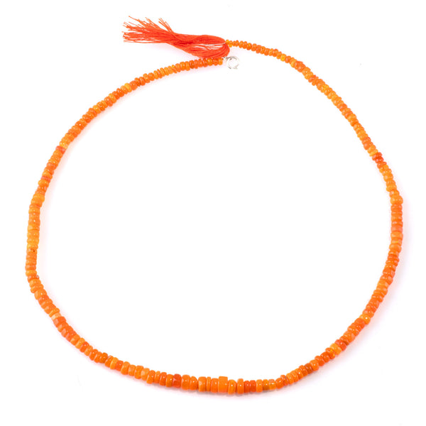 Ethiopian Opal 1-6mm (Dyed) Orange Graduated Rondelle - 17 Inch