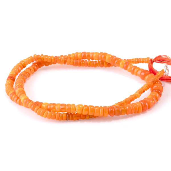 Ethiopian Opal 1-8mm (Dyed) Orange Graduated Rondelle - 17 Inch