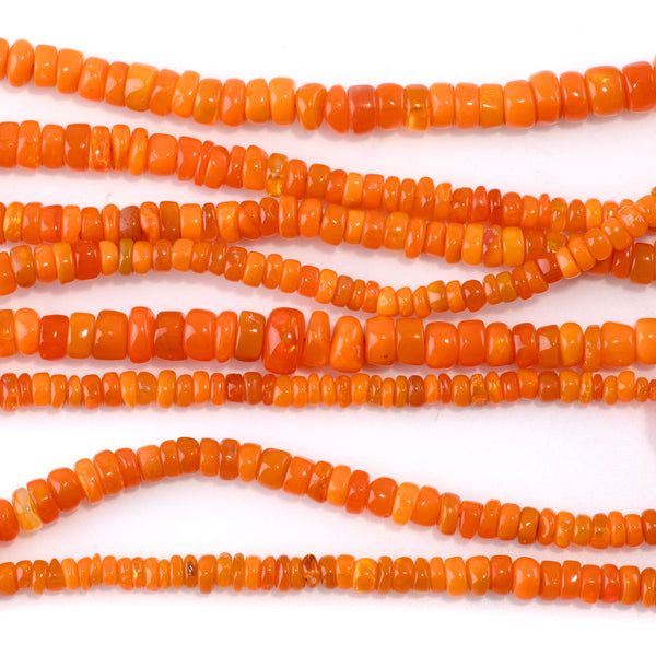 Ethiopian Opal 1-8mm (Dyed) Orange Graduated Rondelle - 17 Inch