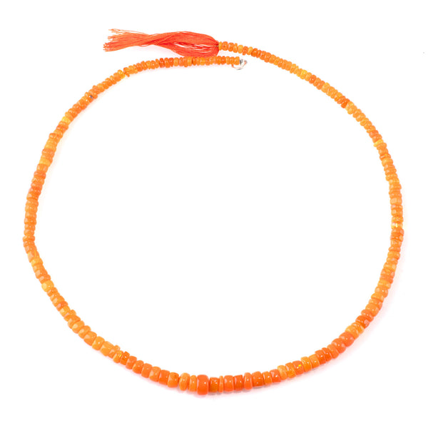 Ethiopian Opal 1-8mm (Dyed) Orange Graduated Rondelle - 17 Inch