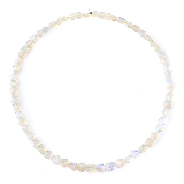 Ethiopian Opal 4-6x6-8mm Graduated Faceted Nugget - 15-16 Inch
