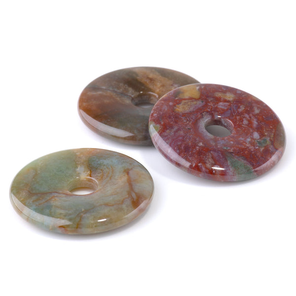 Fancy Jasper 40mm Donut Pendant