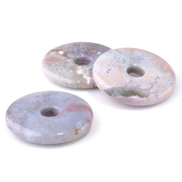 Purple Fancy Jasper 40mm Donut Pendant