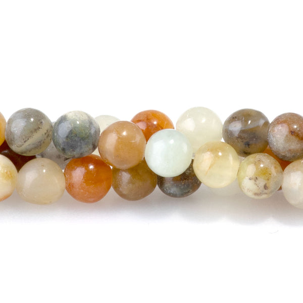 Flower Jade 4mm Round - 15-16 Inch