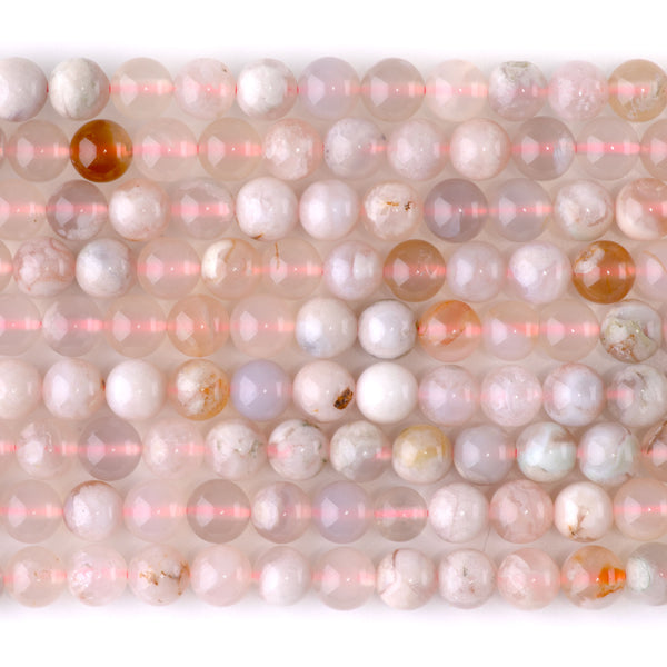 Flower Agate 6mm Round - 15-16 Inch