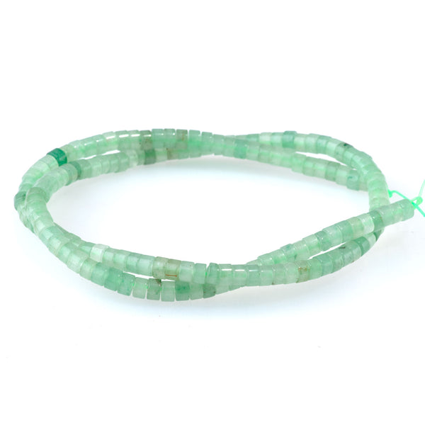 Green Aventurine 2x4mm Heishi - 15-16 Inch