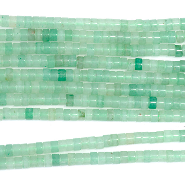 Green Aventurine 2x4mm Heishi - 15-16 Inch