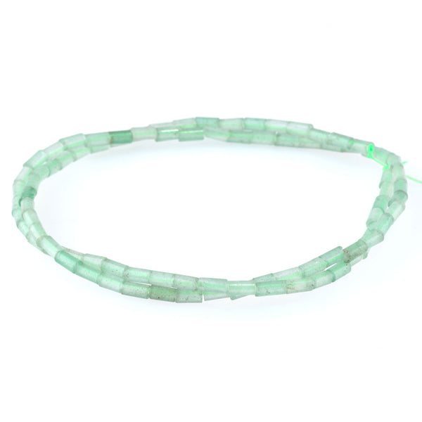 Green Aventurine 2x4mm Tube Beads - 15-16 Inch