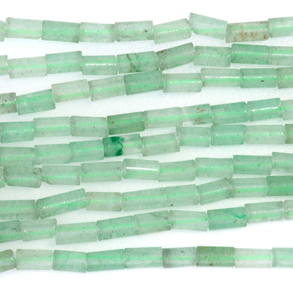 Green Aventurine 2x4mm Tube Beads - 15-16 Inch