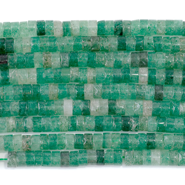 Green Aventurine 3x6mm Heishi - 15-16 Inch